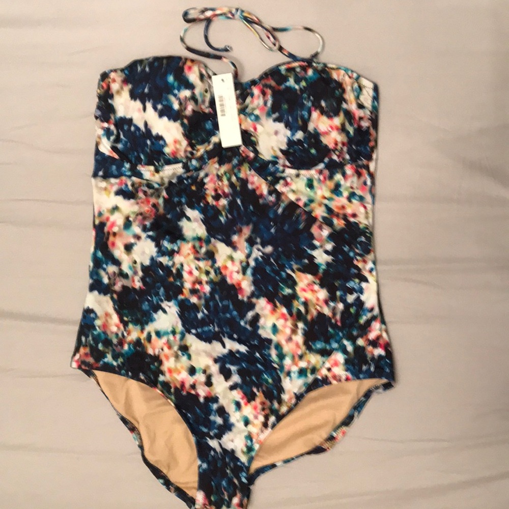 J Crew water color one piece swimsuit
